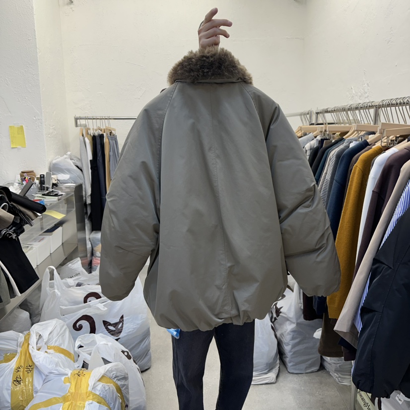 DA YLOG韓國代購㊣女士新品時尚熱賣職業25秋冬短款大衣皮草DA YLOG短款大衣