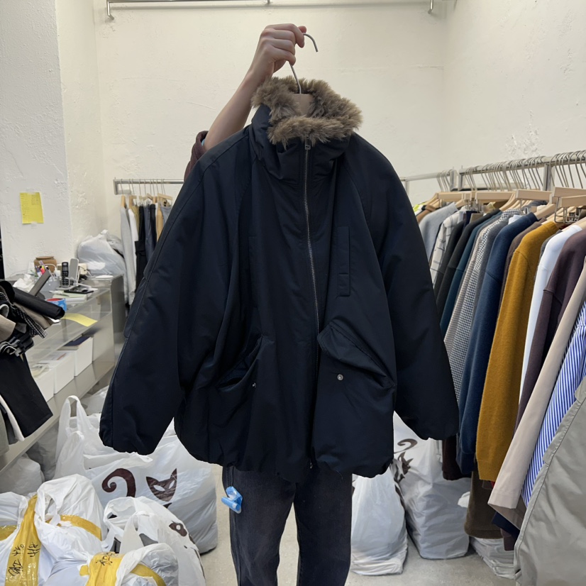 DA YLOG韓國代購㊣女士新品時尚熱賣職業25秋冬短款大衣皮草DA YLOG短款大衣圖色2