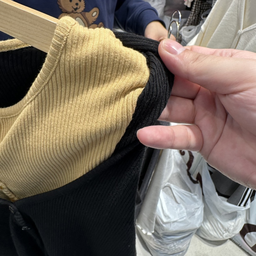 K STORY東大門㊣實拍女裝新品人氣長袖T恤羊毛衫假兩件雙層K STORY長袖T恤