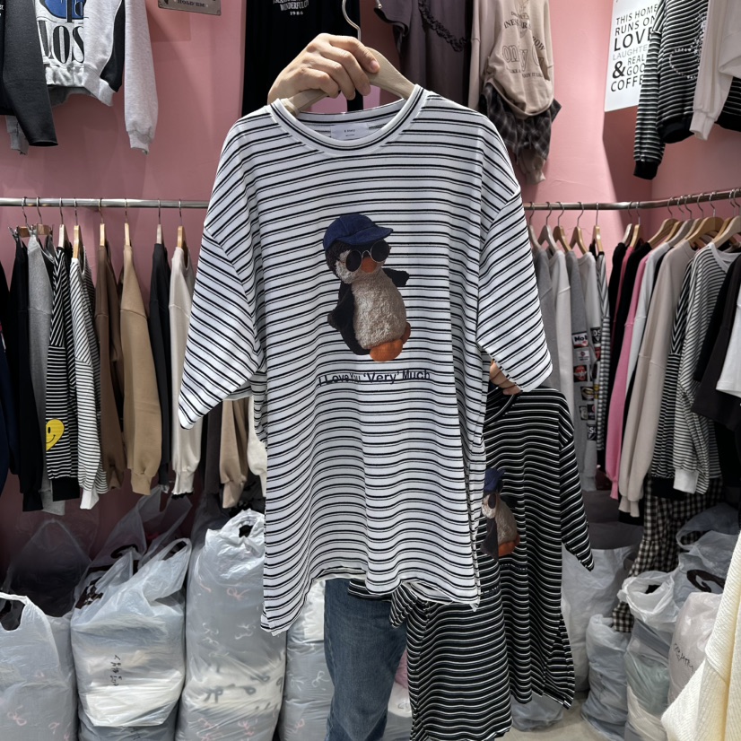 K STORY韓國直郵㊣女裝新款25秋冬時尚職業人氣休閑推薦T恤鵝K STORYT恤圖色1