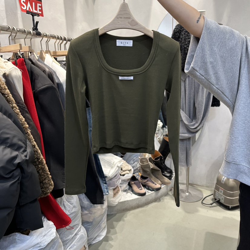 ULTRAORANGE韓國代購㊣女裝新款休閑時尚熱賣25秋冬長袖T恤GILT/ULTRAORANGE長袖T恤圖色2