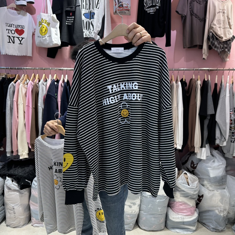 K STORY東大門㊣直郵女士新品熱賣人氣時尚25秋冬休閑長袖T恤K STORY長袖T恤圖色2