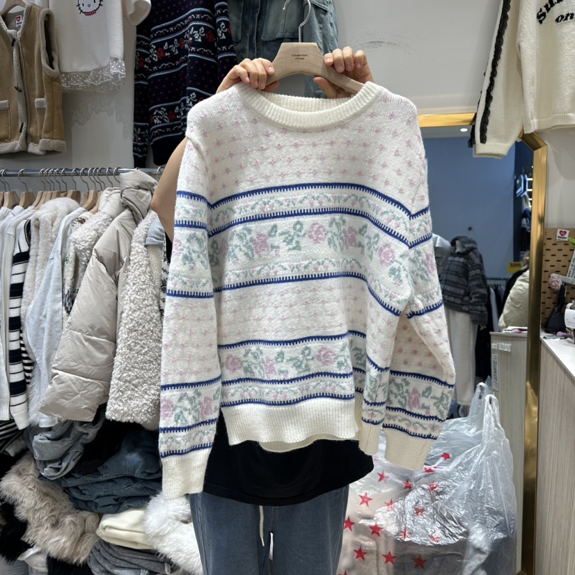 UNDERSTAR_VINTAGE東大門㊣直郵女士新款真品推薦熱賣休閑毛衣UNDERSTAR_VINTAGE毛衣圖色2