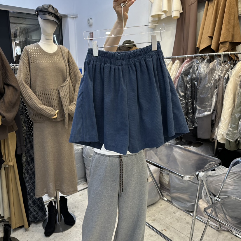 MARIGOLD東大門㊣直郵女士新款25秋冬人氣推薦休閑短褲燈芯絨MARIGOLD短褲