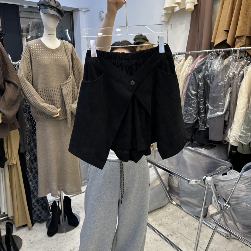 MARIGOLD東大門㊣直郵女士新款25秋冬人氣推薦休閑短褲燈芯絨MARIGOLD短褲圖色3