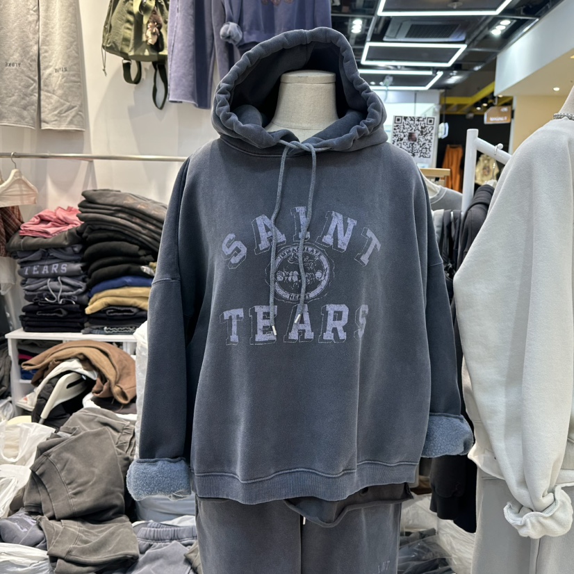 WASHBLUE東大門㊣代購女裝新品推薦職業熱賣衛衣連帽衫加絨WASHBLUE衛衣圖色1