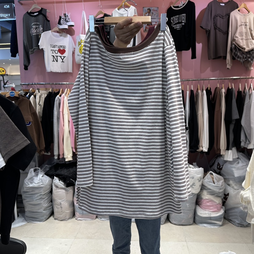 K STORY韓國直郵㊣女士新款休閑真品職業熱賣時尚25秋冬長袖T恤K STORY長袖T恤