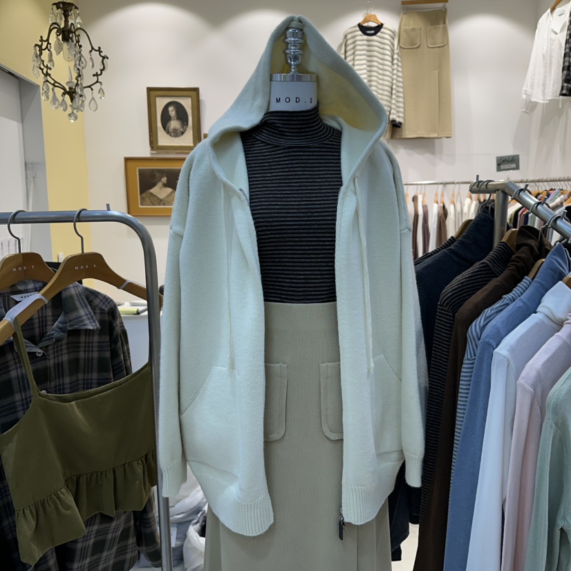 MODS-Q東大門㊣代購女裝新品熱賣推薦職業時尚衛衣連帽拉鏈衫MODS-Q衛衣圖色1