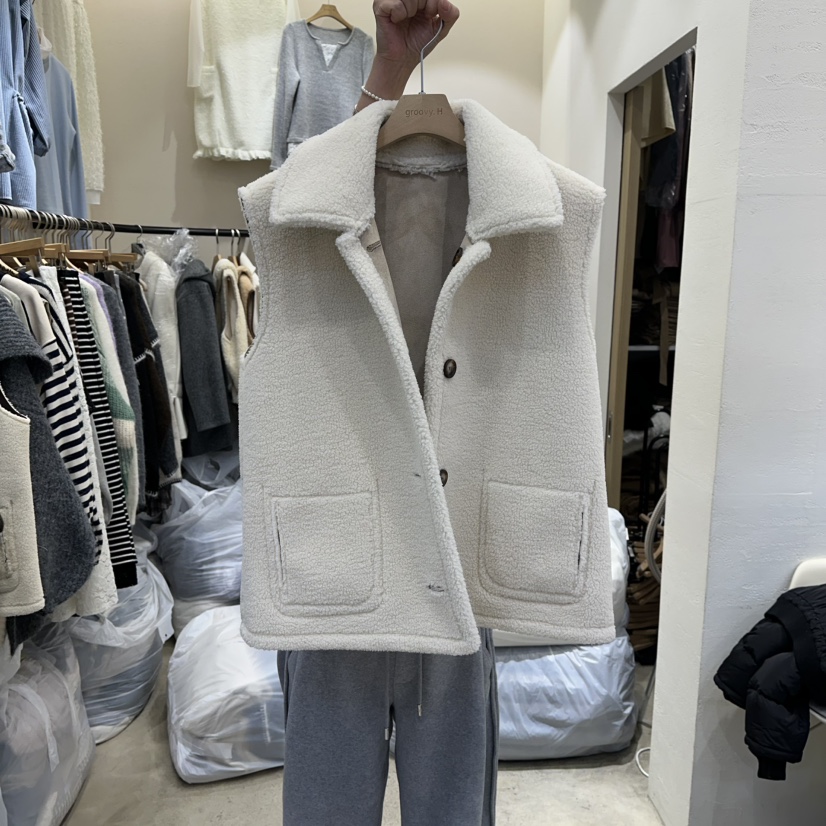 HOLYBANANA韓國直郵㊣女裝新款時尚真品休閑職業馬甲兩面穿groovy.H/HOLYBANANA馬甲