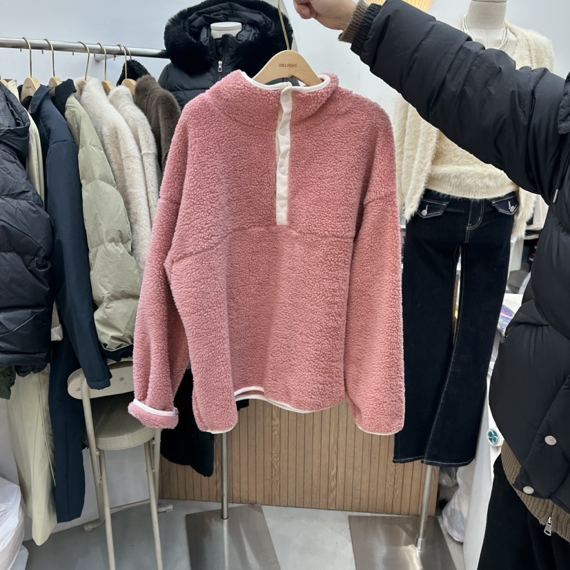 DELIGHT-Q韓國直郵㊣女裝新款熱賣職業推薦真品休閑衛衣紐扣DELIGHT-Q衛衣圖色2