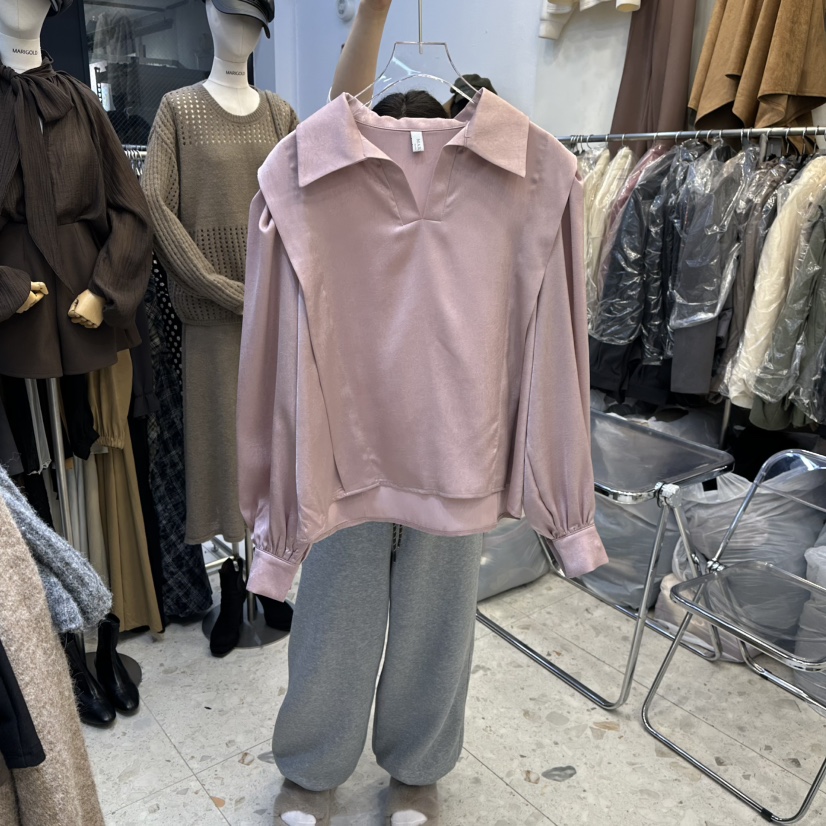 MARIGOLD東大門㊣實拍女裝新品休閑熱賣職業真品襯衫蕾絲衫MARIGOLD襯衫/蕾絲衫圖色1