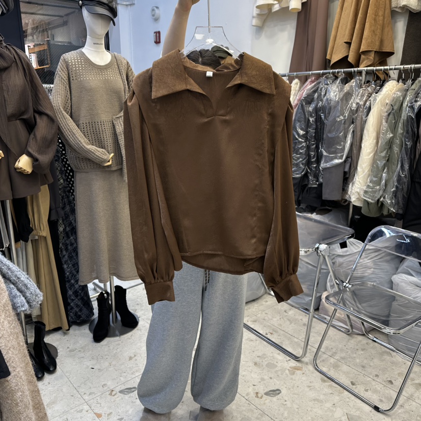 MARIGOLD東大門㊣實拍女裝新品休閑熱賣職業真品襯衫蕾絲衫MARIGOLD襯衫/蕾絲衫圖色2