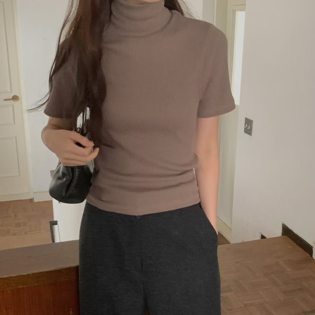 BREEZE-OT東大門㊣實拍女裝新品推薦25秋冬時尚真品T恤高領BREEZE-OTT恤圖色3