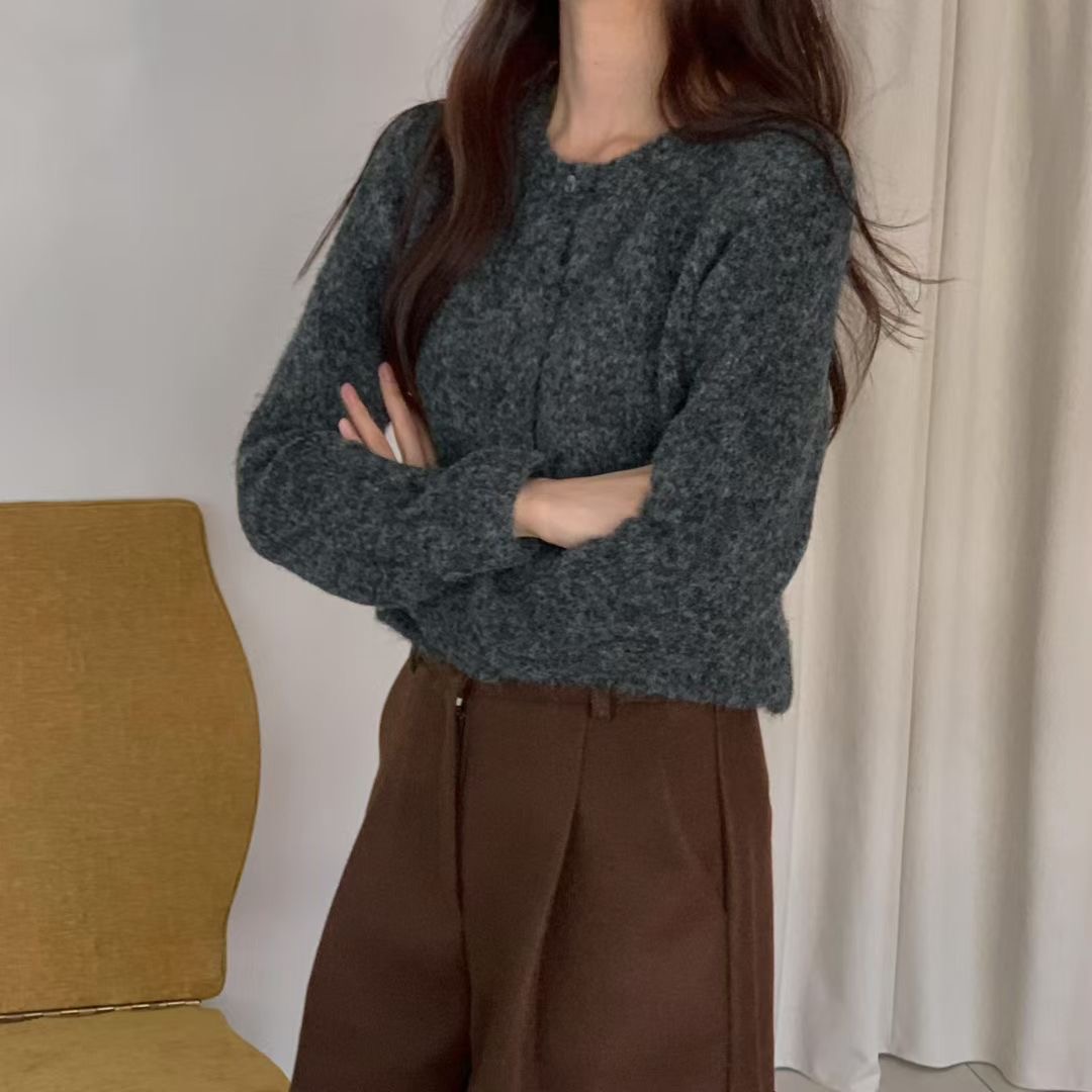 BREEZE-OT韓國直郵㊣女士新品時尚職業推薦針織衫圓領開衫BREEZE-OT針織衫