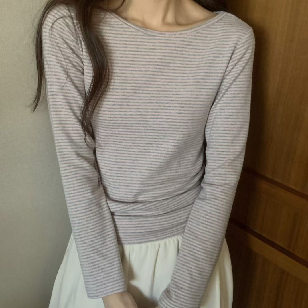 BREEZE-OT東大門㊣直郵女裝新款真品人氣休閑職業時尚長袖T恤BREEZE-OT長袖T恤圖色1