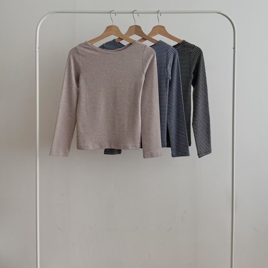 BREEZE-OT東大門㊣直郵女裝新款真品人氣休閑職業時尚長袖T恤BREEZE-OT長袖T恤圖色3左三色