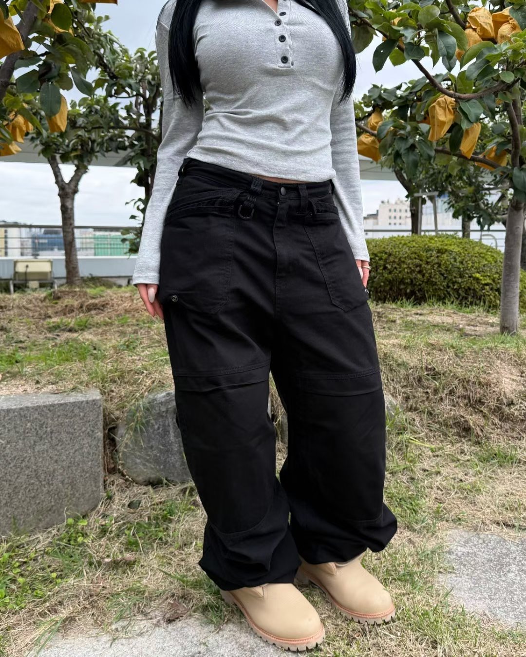 OOT韓國直郵㊣女裝新款推薦真品時尚職業25秋冬熱賣人氣牛仔褲OOT牛仔褲圖色1