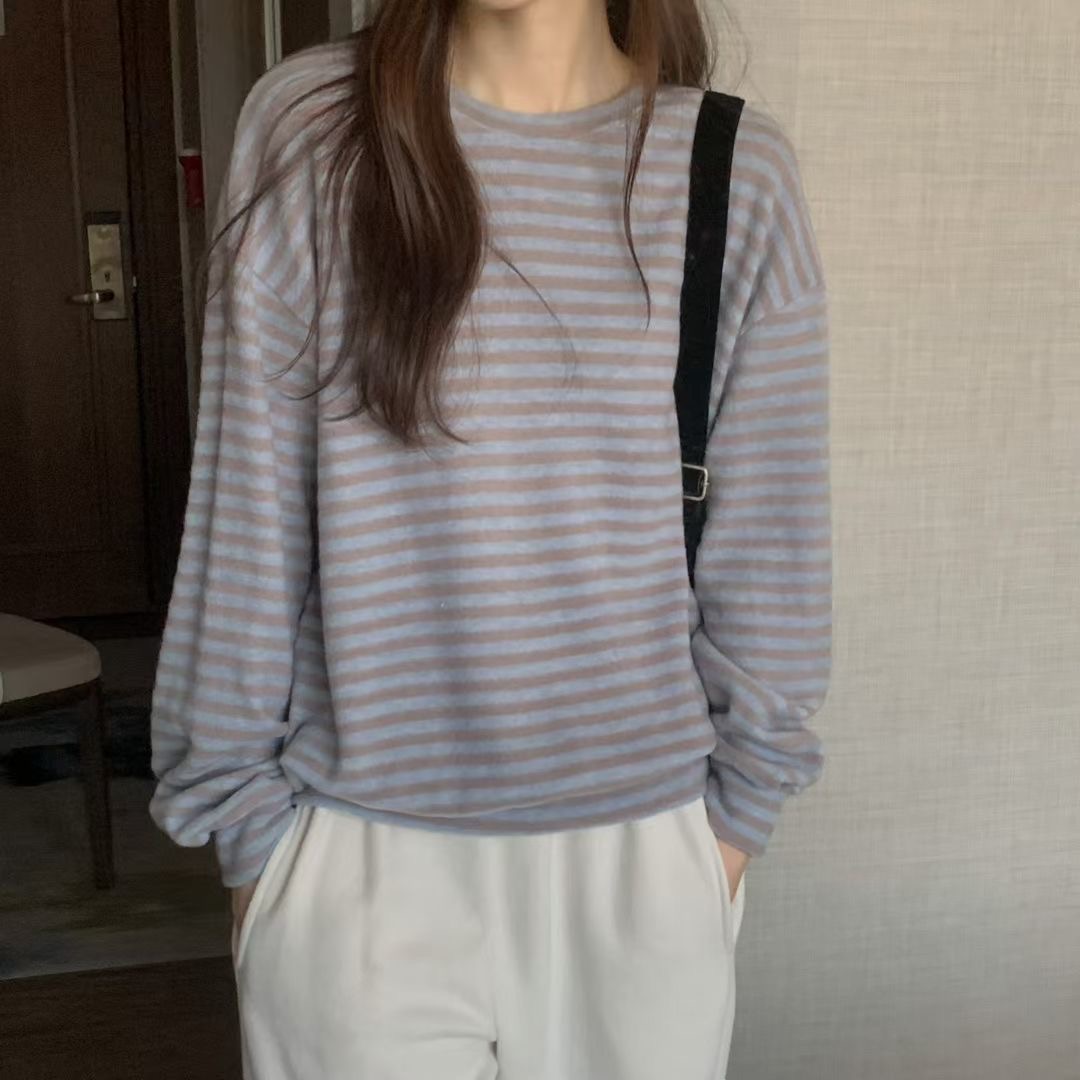 BREEZE-OT東大門㊣代購女士新品人氣職業休閑熱賣長袖T恤棉BREEZE-OT長袖T恤圖色2