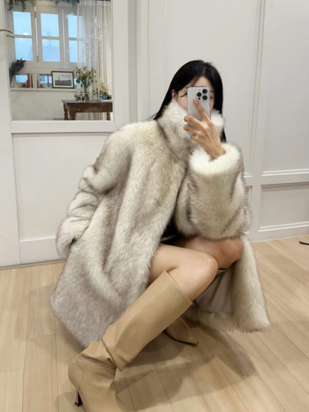 시선집중-T東大門㊣實拍女士新品熱賣休閑人氣推薦中長款大衣시선집중-T中長款大衣