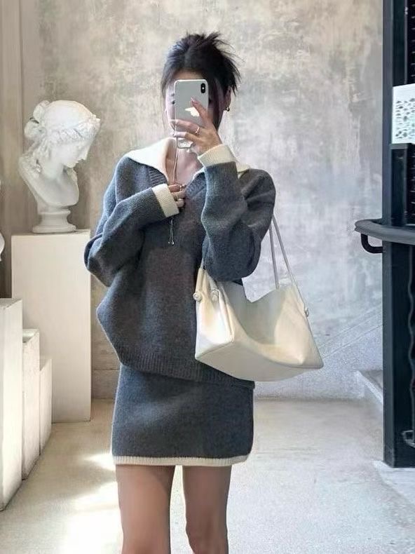 시선집중-T東大門㊣實拍女士新品25秋冬時尚熱賣休閑職業套裝시선집중-T套裝