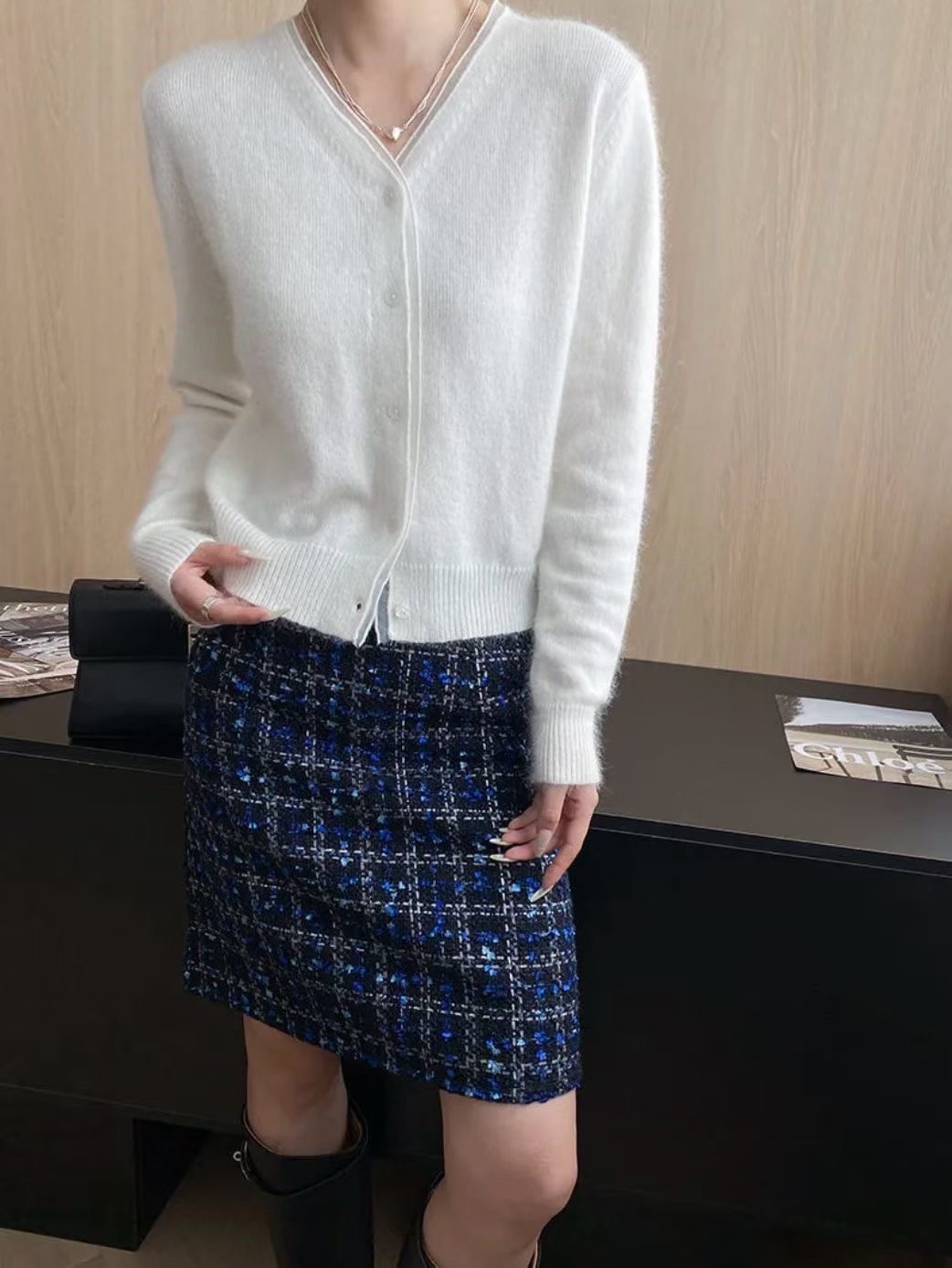 시선집중-T東大門㊣直郵女士新品時尚熱賣職業真品針織衫羊毛시선집중-T針織衫圖色4