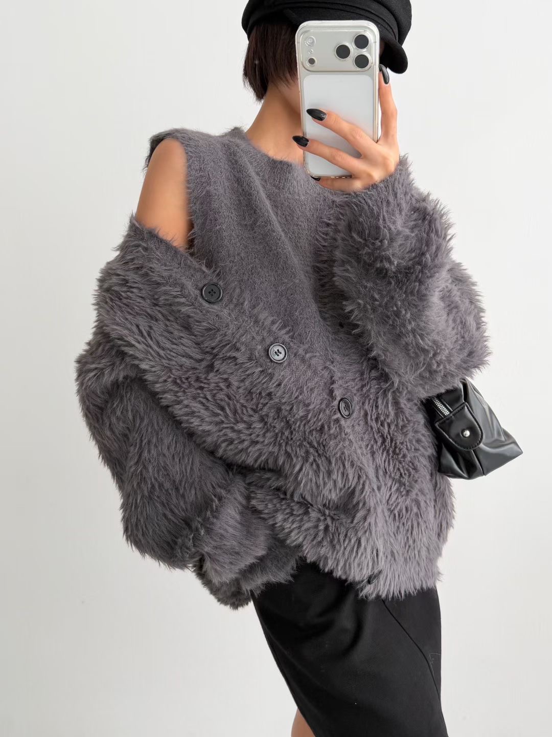 시선집중-T韓國直郵㊣女士新款時尚推薦職業熱賣套裝套裝開衫시선집중-T套裝圖色2