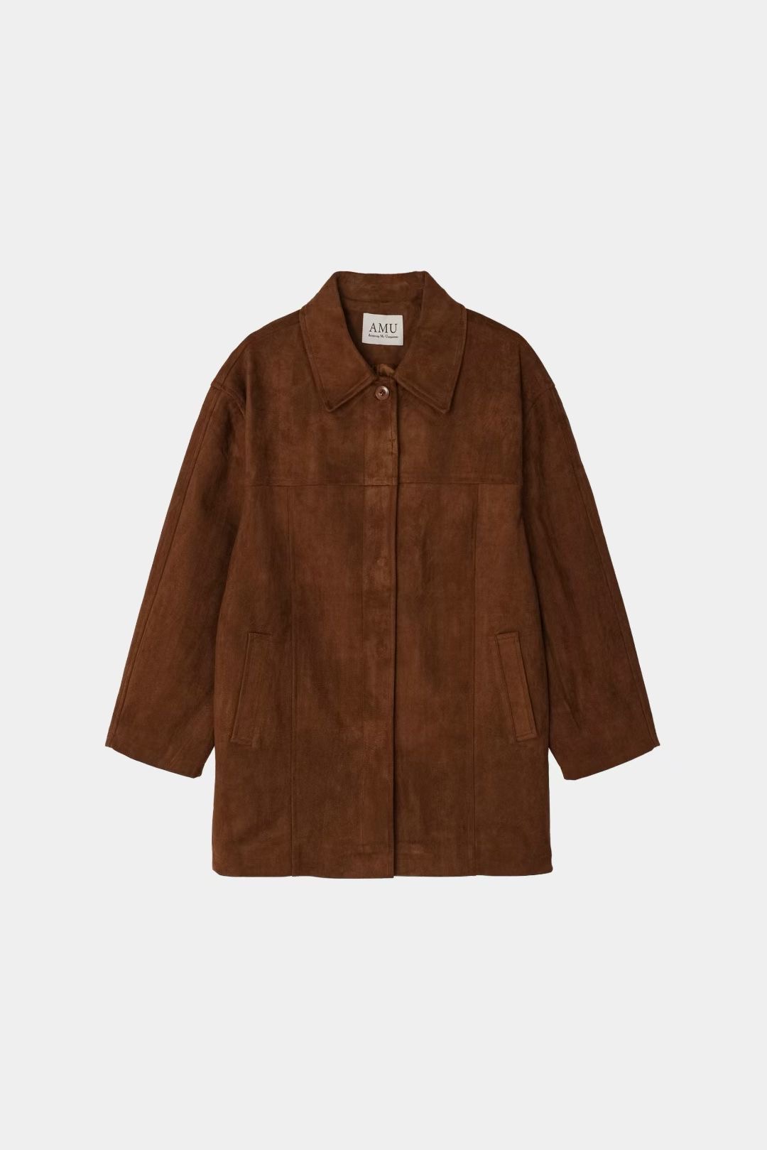 THE GGON韓國代購㊣女士新款休閑推薦25秋冬熱賣人氣夾克麂皮THE GGON夾克圖色2