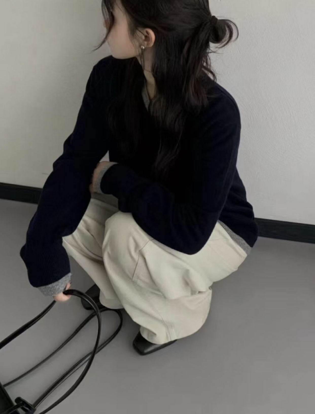 시선집중-T東大門㊣實拍女士新品人氣熱賣職業真品休閑針織衫시선집중-T針織衫圖色2