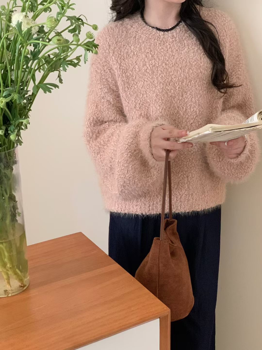 시선집중-T東大門㊣實拍女裝新款職業25秋冬熱賣真品針織衫棉시선집중-T針織衫圖色2