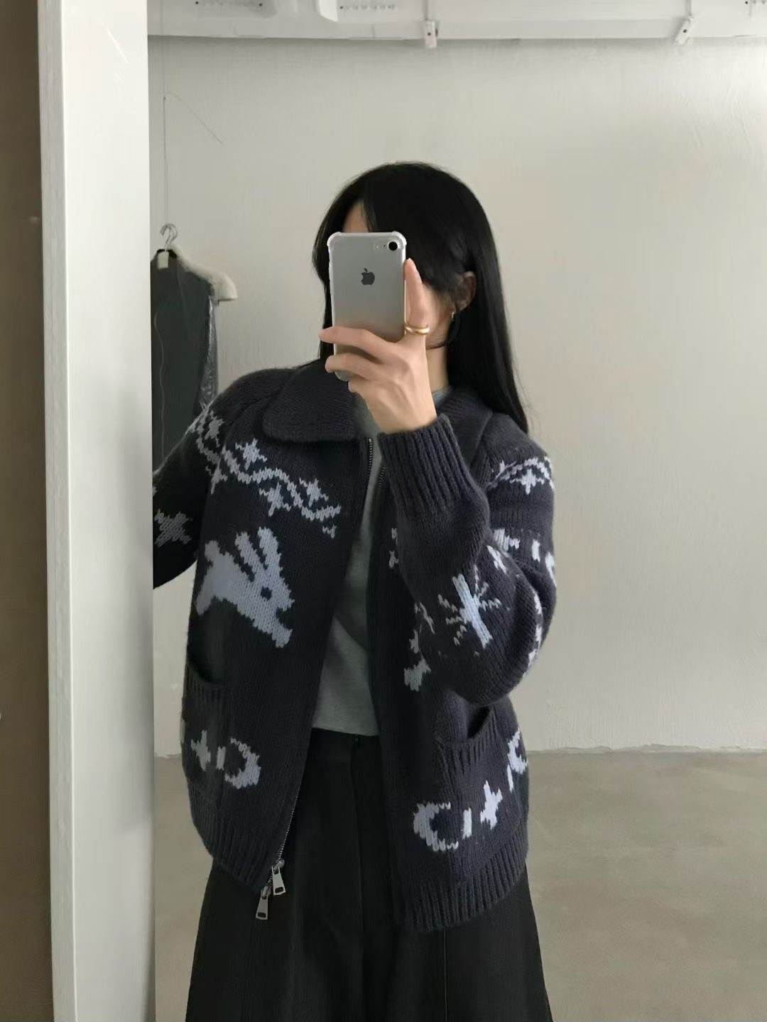 시선집중-T東大門㊣直郵女士新款休閑真品熱賣25秋冬毛衣兔子시선집중-T毛衣