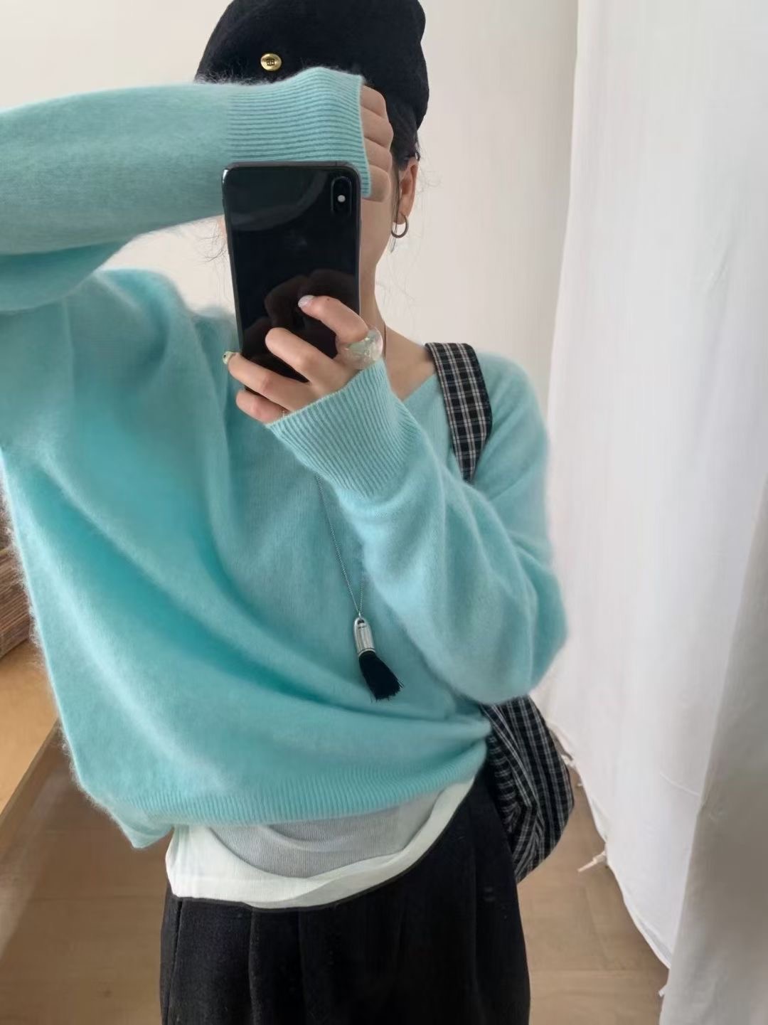 시선집중-T東大門㊣代購女士新品職業推薦熱賣人氣休閑針織衫시선집중-T針織衫圖色1