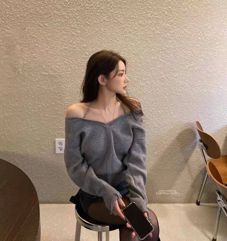 시선집중-T東大門㊣代購女裝新品休閑推薦職業熱賣人氣針織衫시선집중-T針織衫圖色2