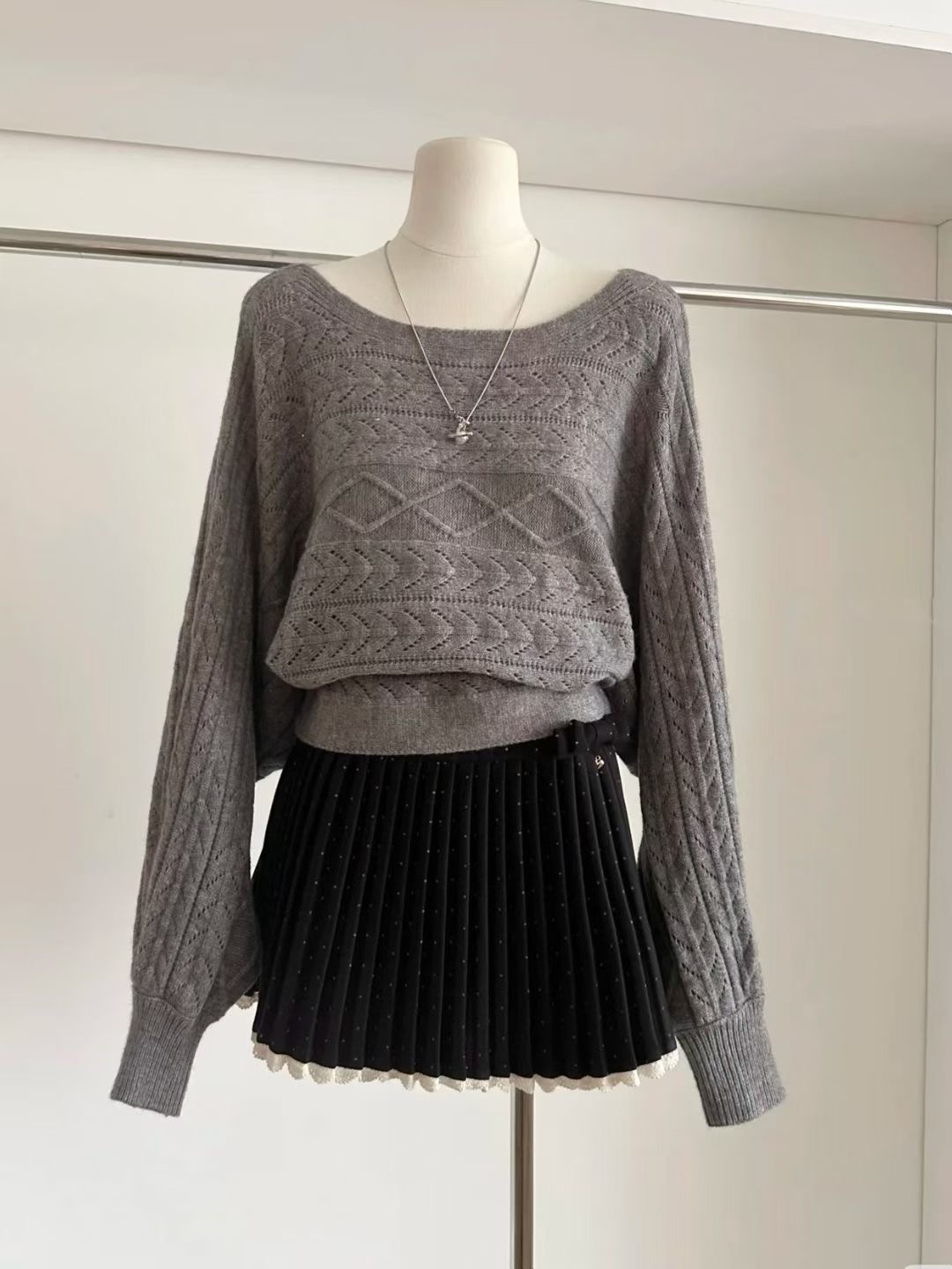 시선집중-T韓國直郵㊣女裝新款時尚熱賣職業人氣真品針織衫시선집중-T針織衫圖色2