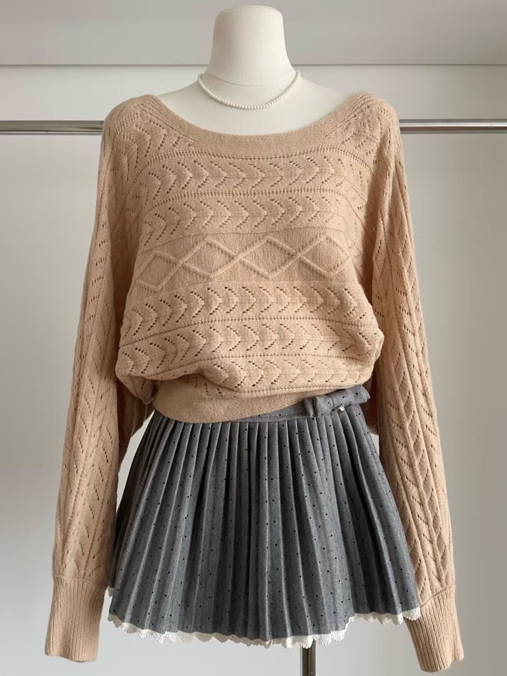 시선집중-T韓國直郵㊣女裝新款時尚熱賣職業人氣真品針織衫시선집중-T針織衫圖色3