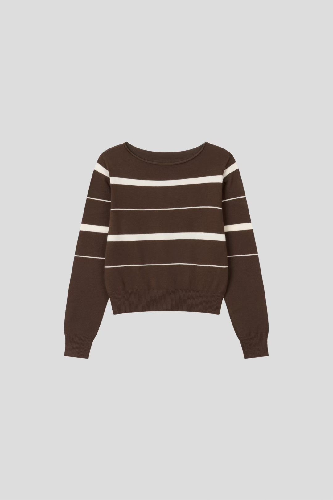 THE GGON東大門㊣實拍女裝新品25秋冬時尚休閑推薦針織衫船領THE GGON針織衫圖色3