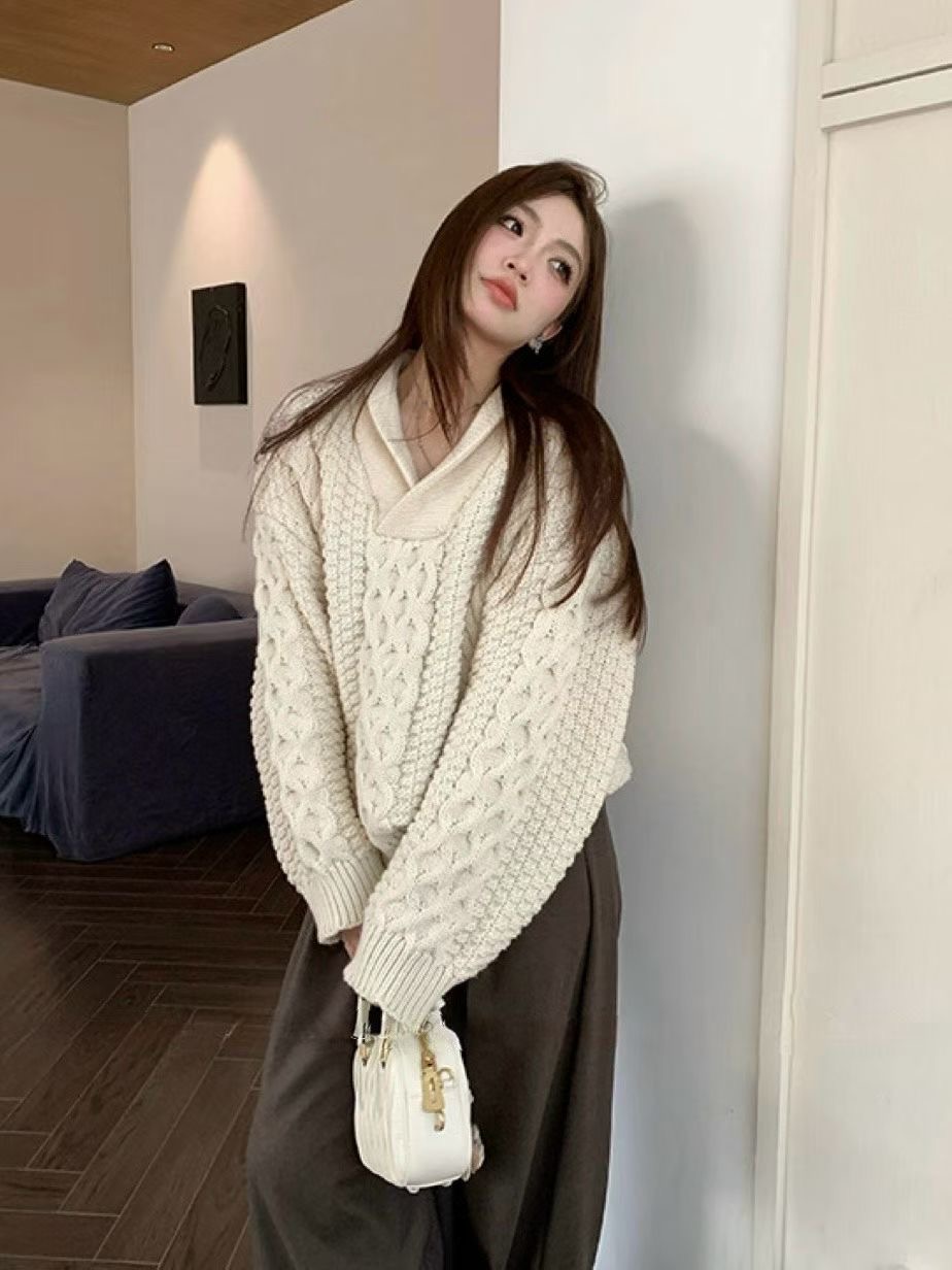 시선집중-T韓國直郵㊣女士新品推薦25秋冬職業真品熱賣毛衣시선집중-T毛衣