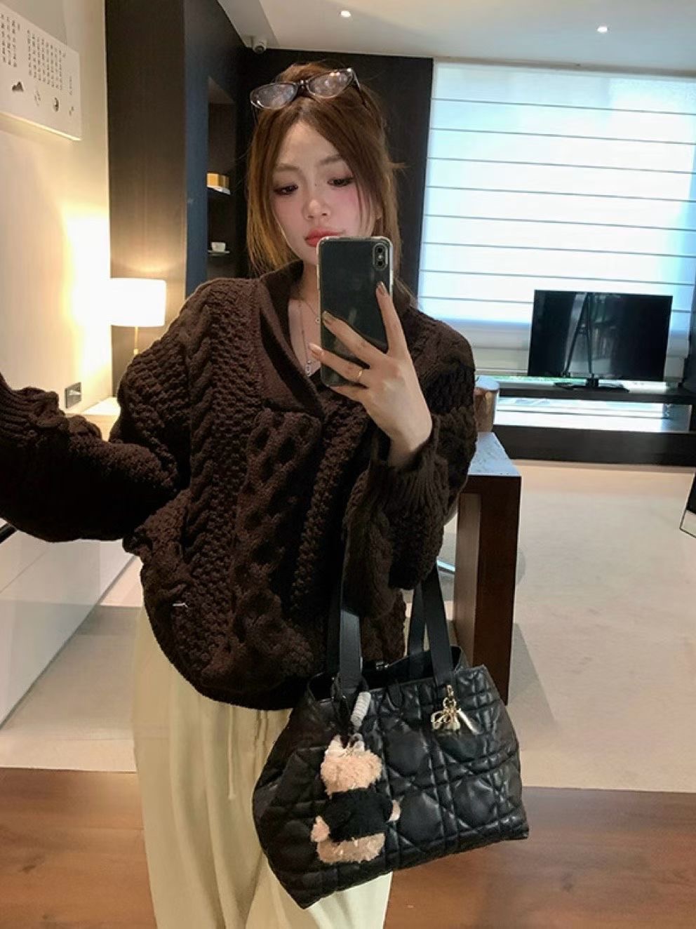 시선집중-T韓國直郵㊣女士新品推薦25秋冬職業真品熱賣毛衣시선집중-T毛衣