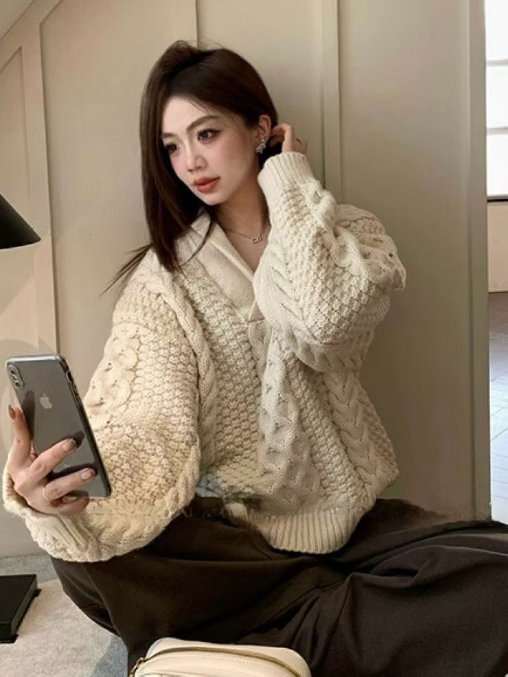 시선집중-T韓國直郵㊣女士新品推薦25秋冬職業真品熱賣毛衣시선집중-T毛衣圖色1