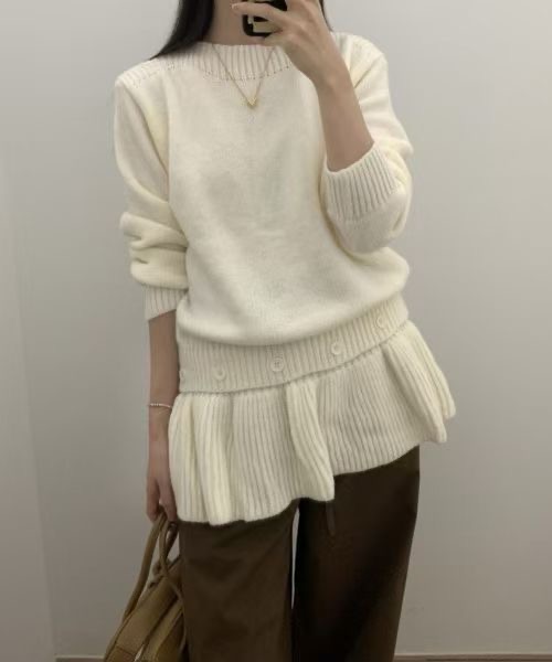 시선집중-T東大門㊣實拍女裝新款職業時尚25秋冬針織衫羊毛시선집중-T針織衫圖色1