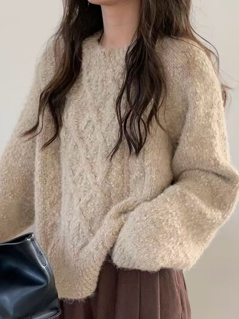 시선집중-T韓國直郵㊣女裝新款熱賣職業人氣推薦25秋冬毛衣羊毛시선집중-T毛衣圖色3