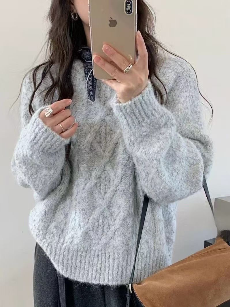 시선집중-T韓國直郵㊣女裝新款熱賣職業人氣推薦25秋冬毛衣羊毛시선집중-T毛衣圖色4