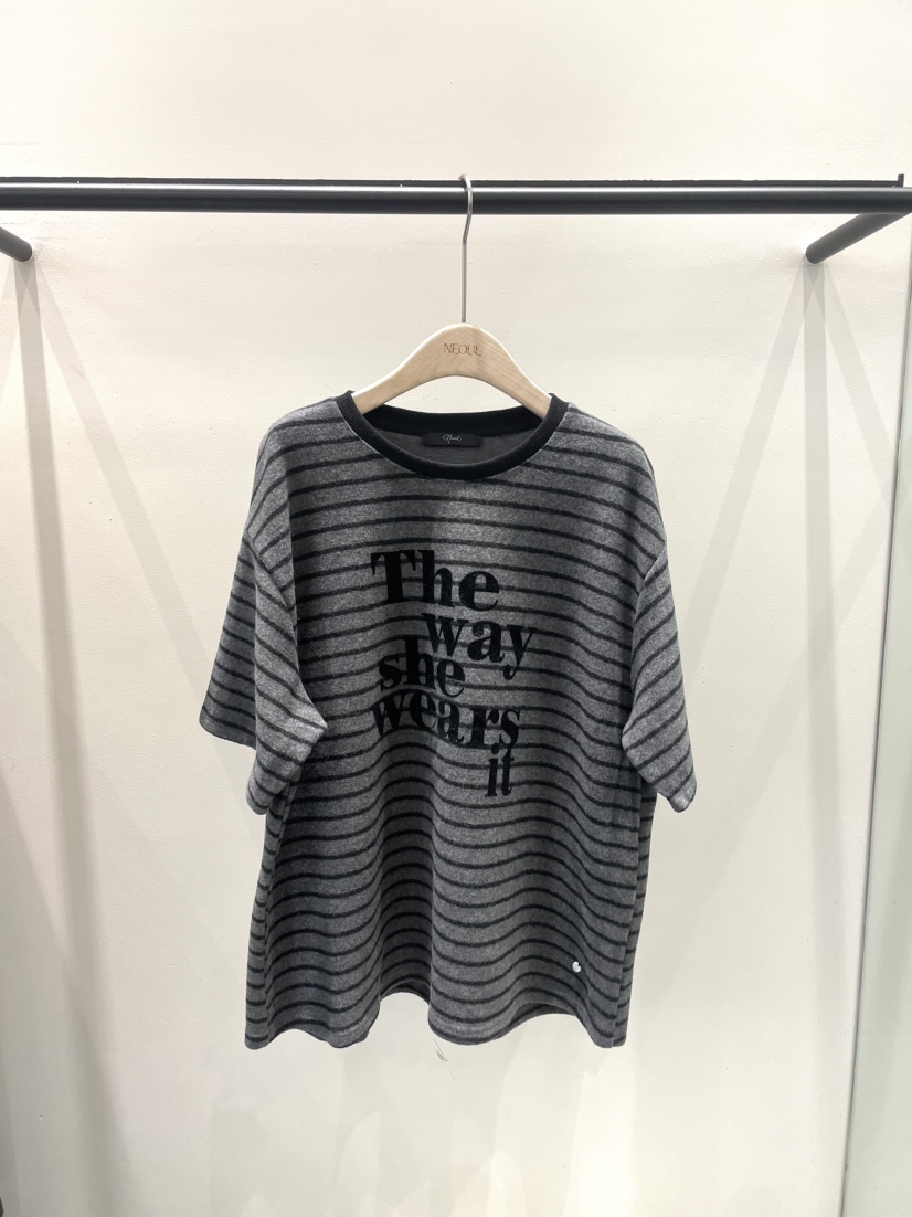 NEOUL東大門㊣實拍女士新品時尚推薦人氣職業真品T恤天鵝絨NEOUL/ahin雙領標簽T恤圖色1