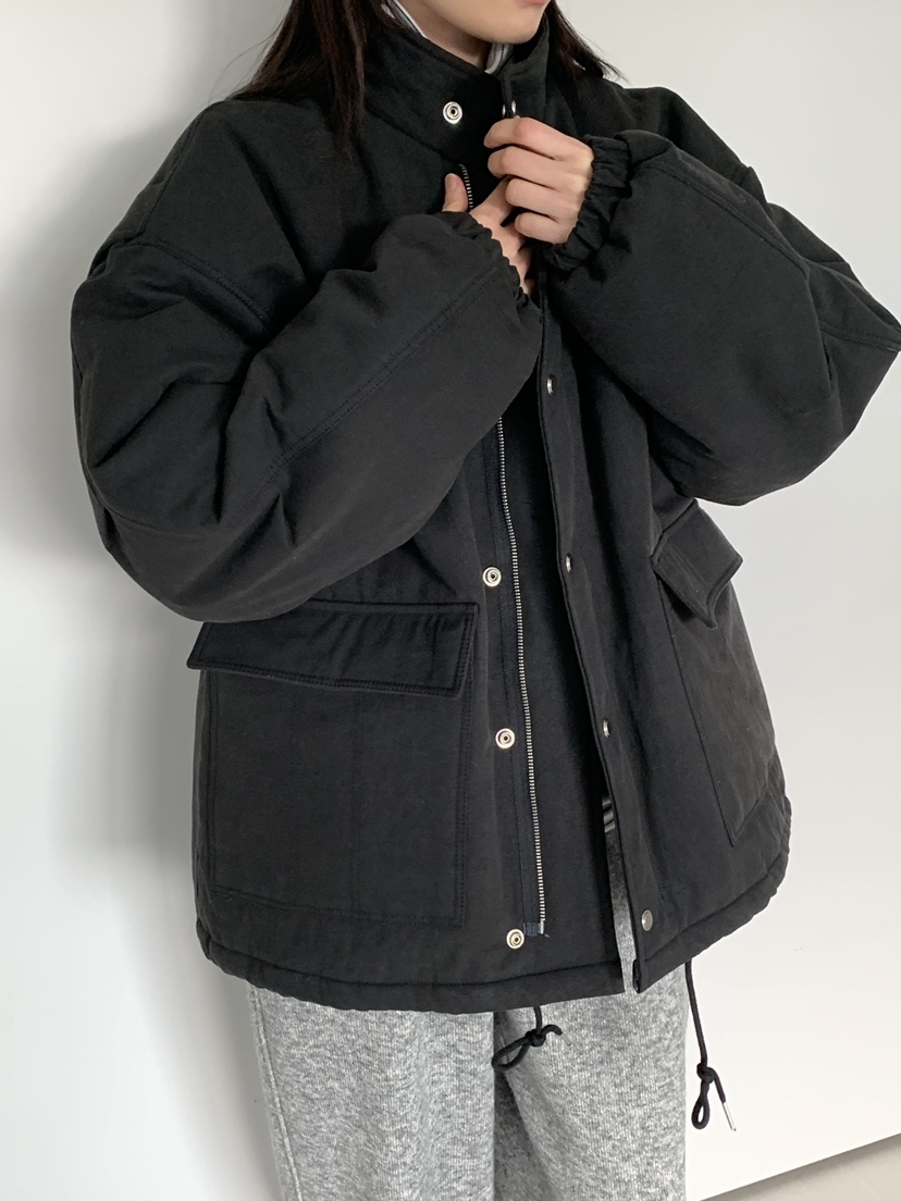 OURS韓國代購㊣女士新款休閑推薦25秋冬職業時尚熱賣短款棉服OURS短款棉服