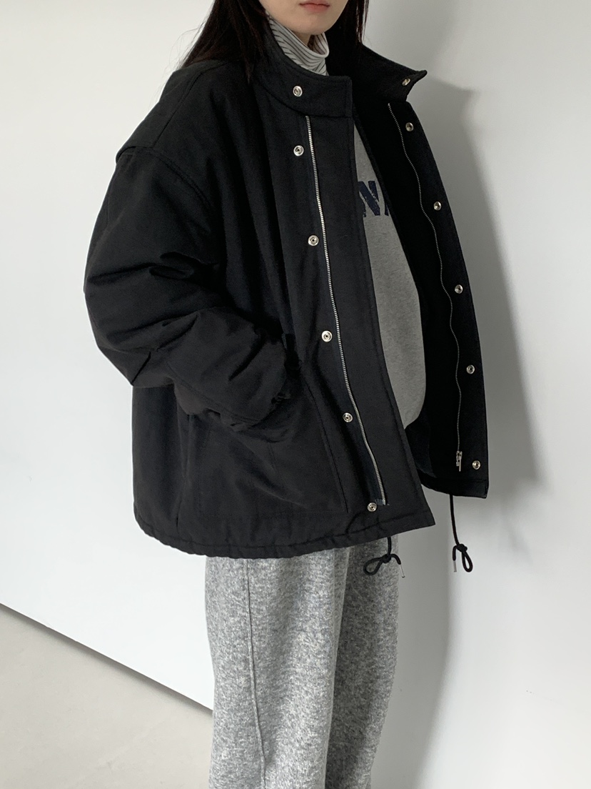 OURS韓國代購㊣女士新款休閑推薦25秋冬職業時尚熱賣短款棉服OURS短款棉服