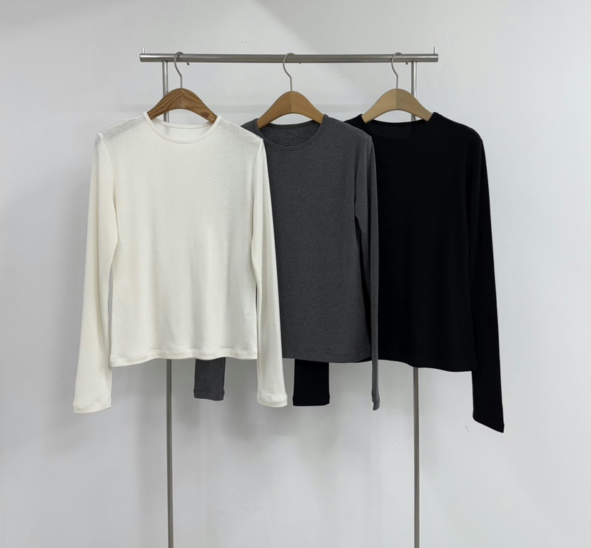 YIKHO STYLE東大門㊣實拍女裝新品職業休閑長袖T恤羊毛柔軟YIKHO STYLE長袖T恤