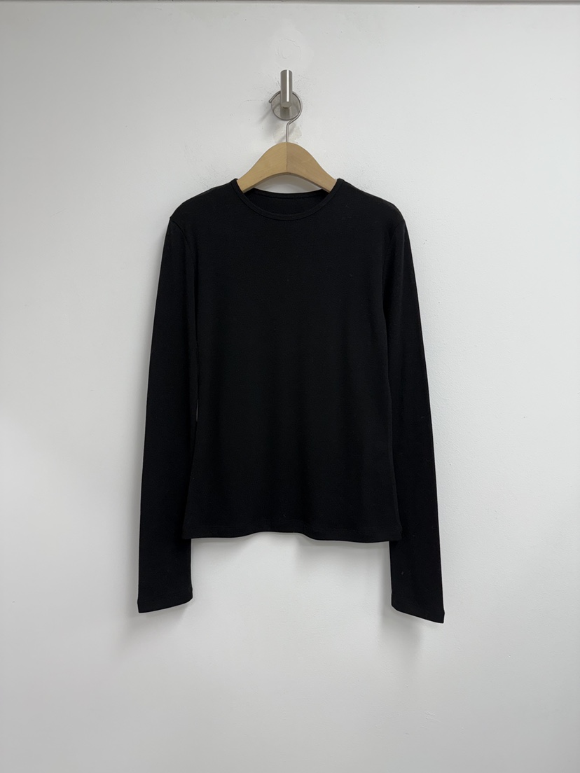 YIKHO STYLE東大門㊣實拍女裝新品職業休閑長袖T恤羊毛柔軟YIKHO STYLE長袖T恤圖色2