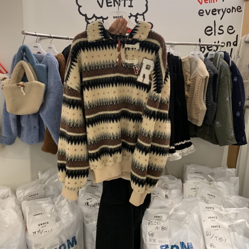 VENTI韓國代購㊣女士新品推薦休閑真品時尚人氣25秋冬職業衛衣VENTI衛衣圖色2