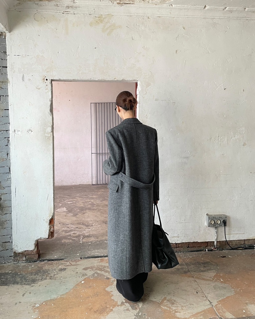 A2/D2韓國代購㊣女士新品職業推薦人氣真品休閑中長款大衣A2/D2中長款大衣