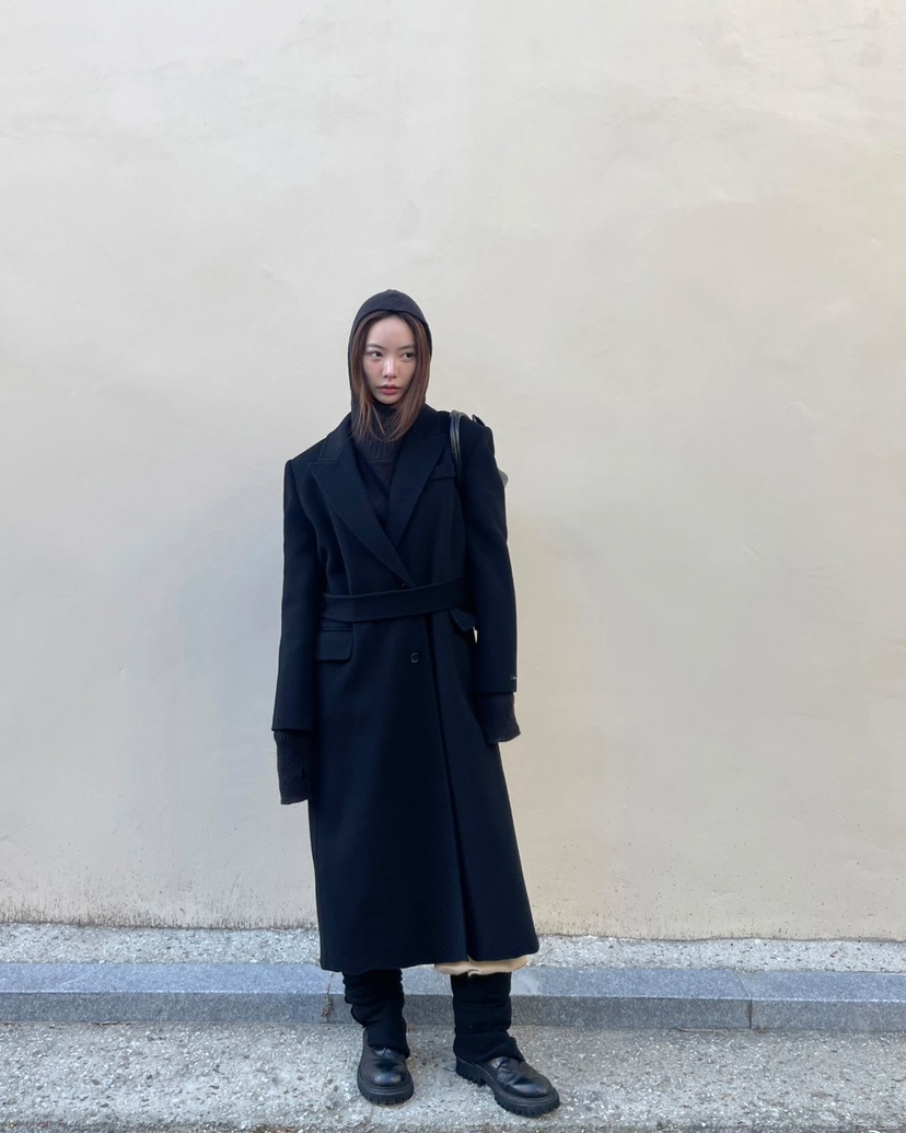 A2/D2韓國代購㊣女士新品職業推薦人氣真品休閑中長款大衣A2/D2中長款大衣圖色2