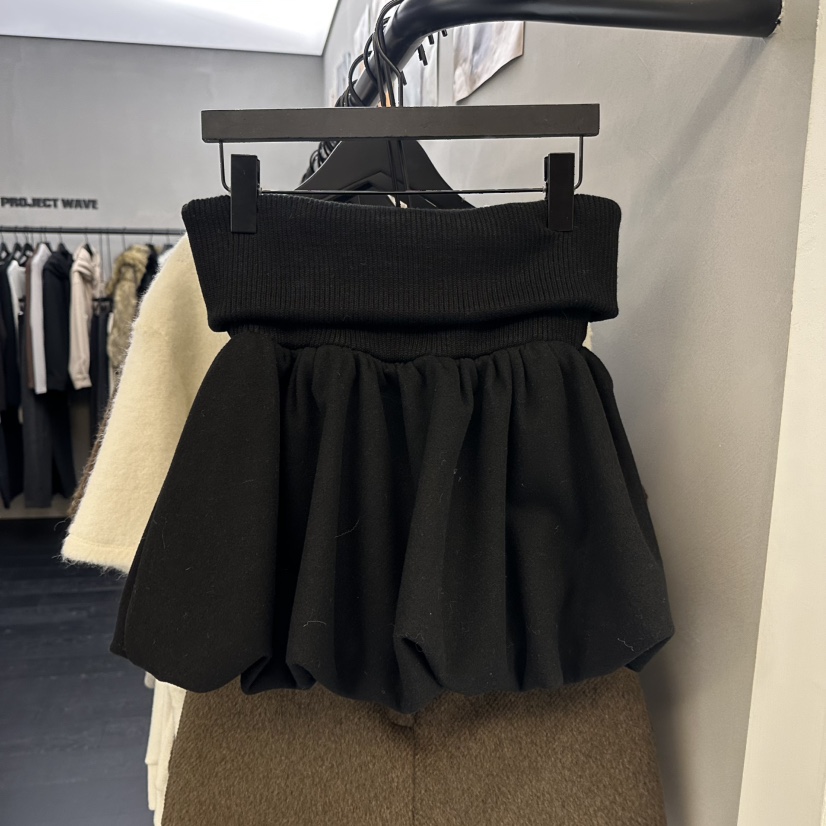 PROJECT WAVE-P韓國直郵㊣女士新款推薦時尚真品休閑裙褲PROJECT WAVE裙褲圖色2黑色
